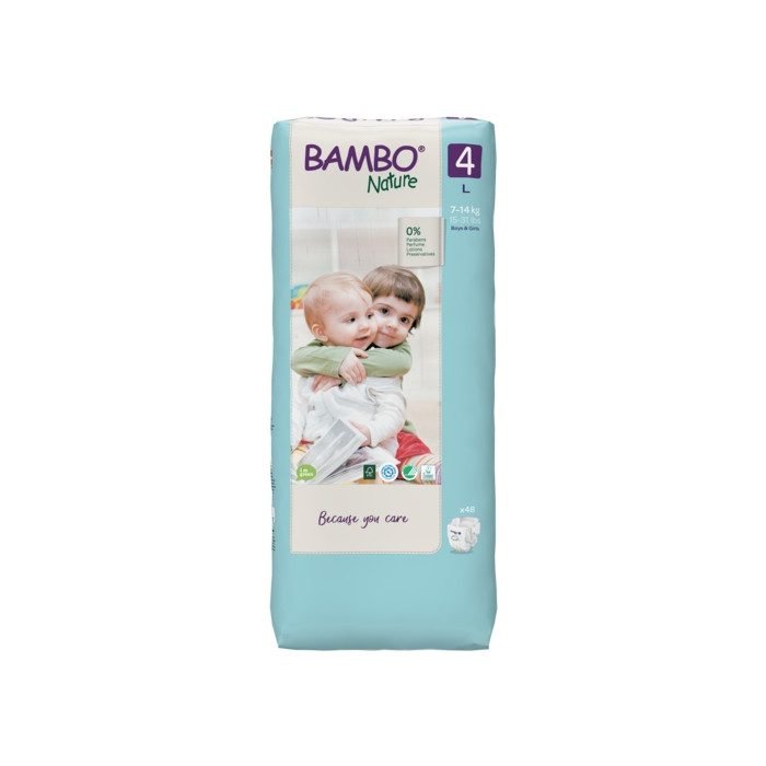 Bambo Nature Couches Écologiques Taille 4 - 7-14 kg (48 unités)