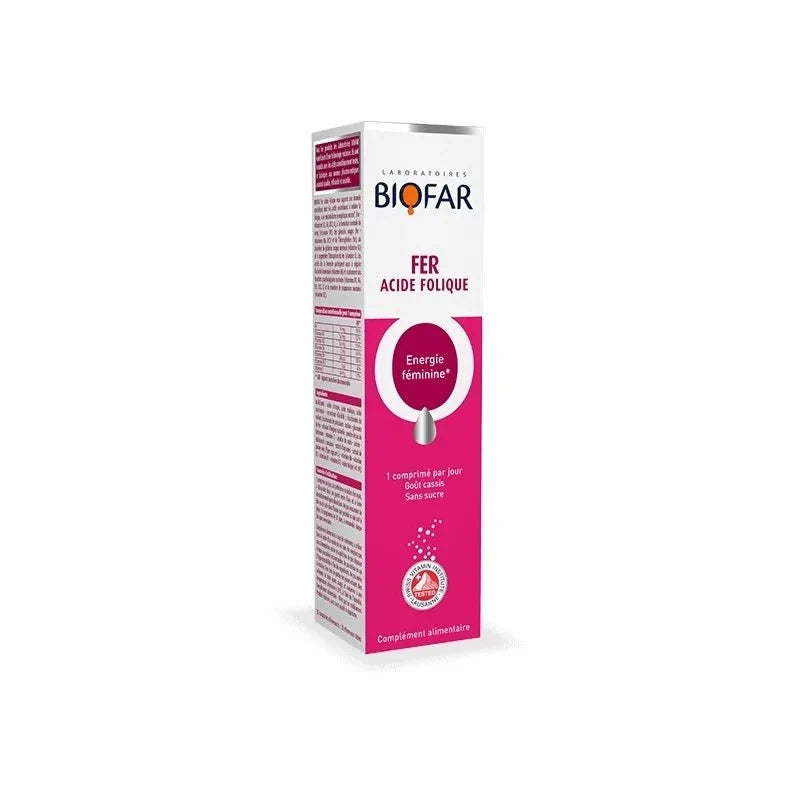 Biofar Fer Acide Folique - Énergie et Vitalité Féminine