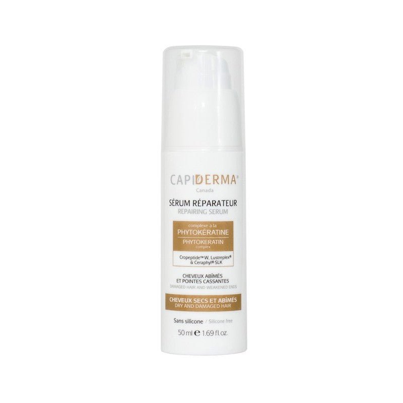 Capiderma Sérum Réparateur Cheveux Abîmés et Pointes Cassantes 50ml
