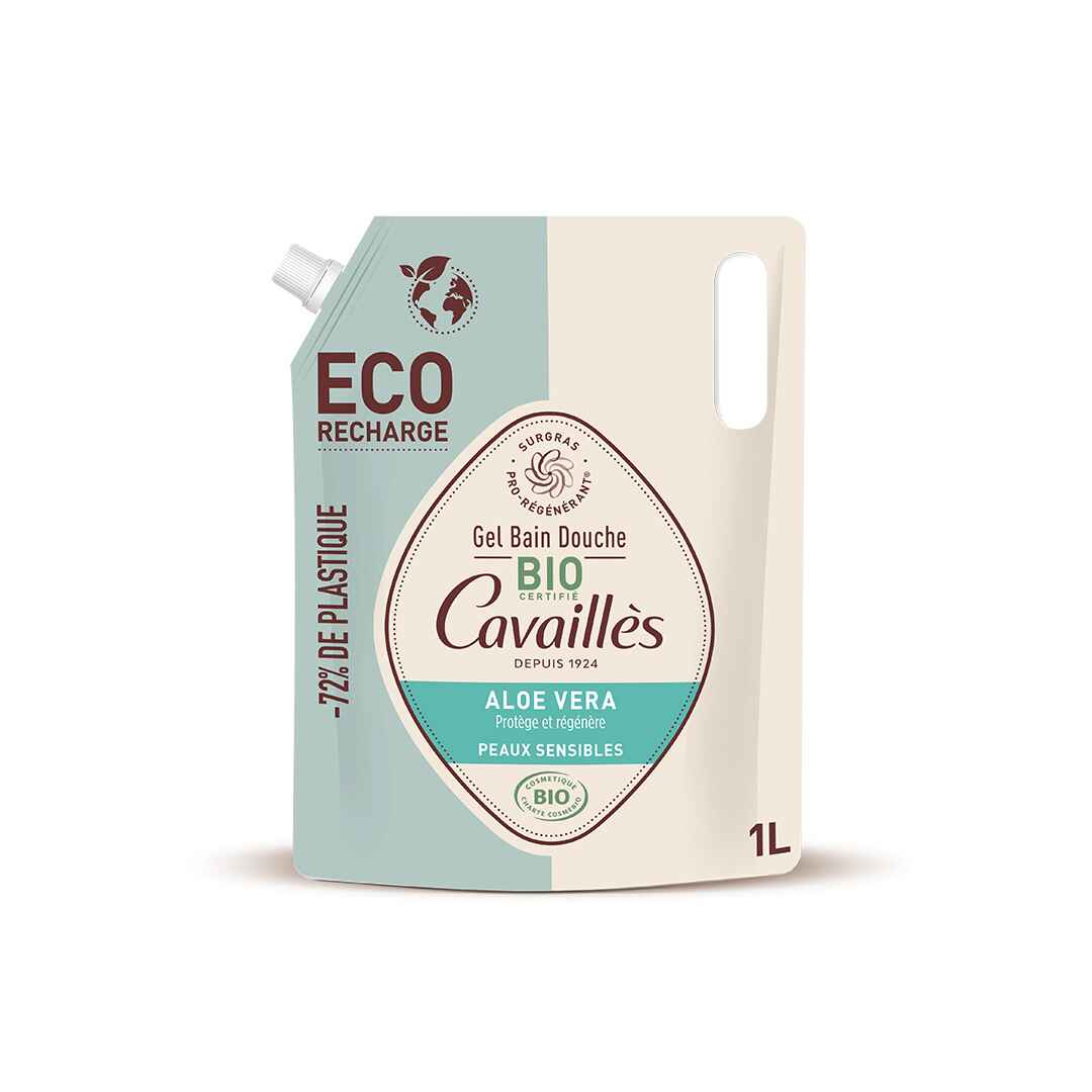 Cavaillès Eco-Recharge Gel Bain et Douche Aloe Vera BIO 1L