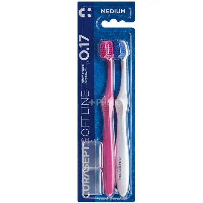 CURASEPT Medium 0.17 Brosse à Dents Efficace Bi Pack