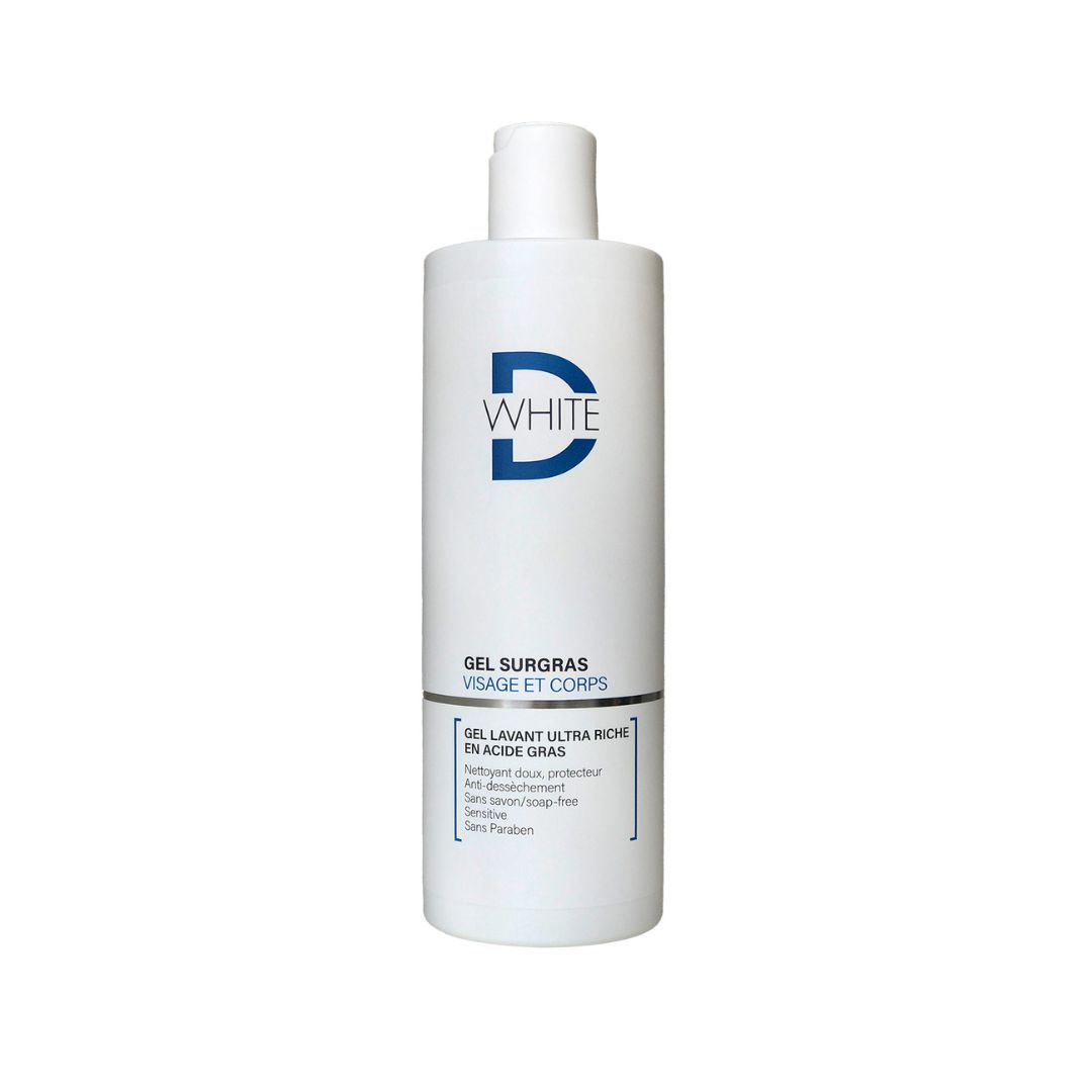 D-White Gel Douche Surgras Visage et Corps 400ml