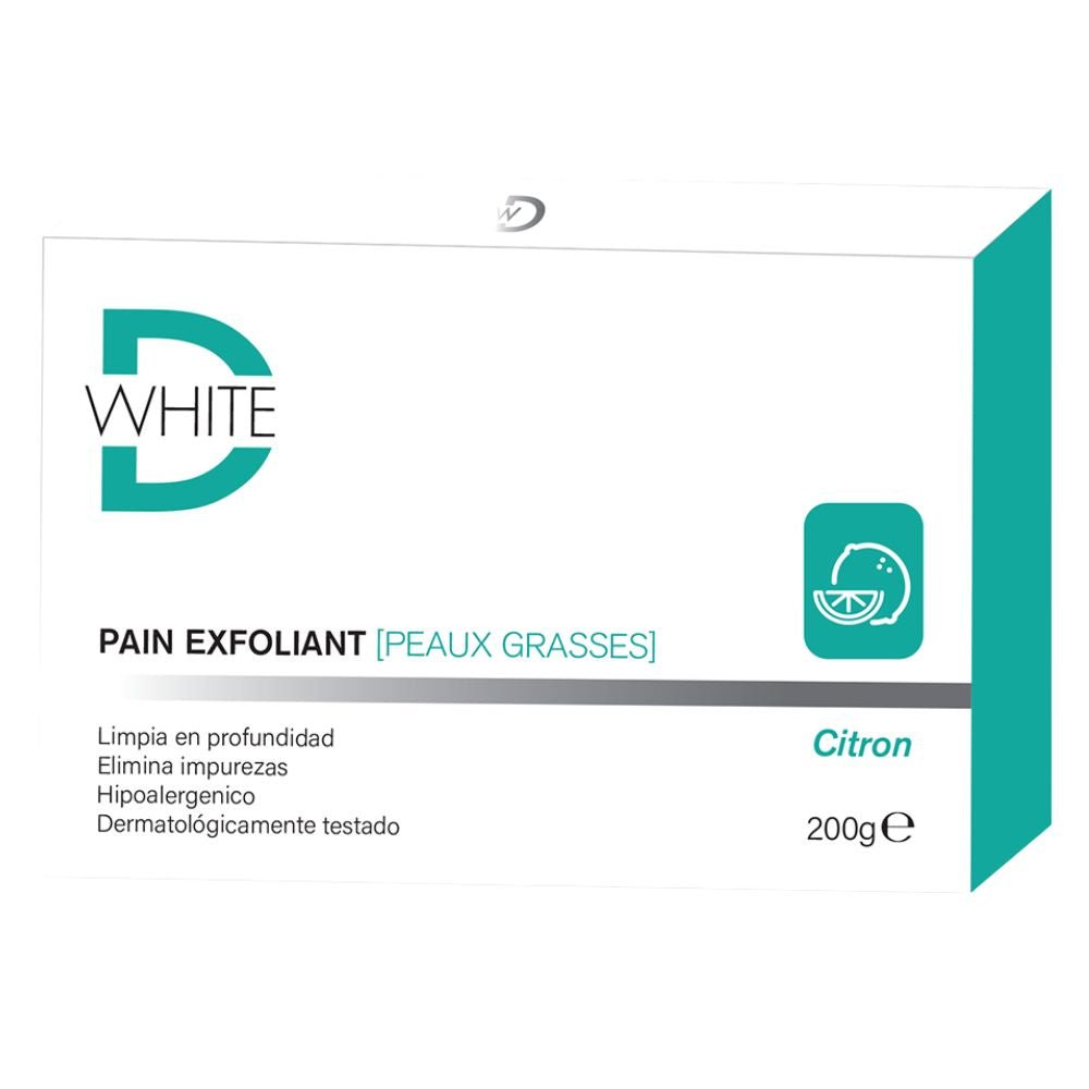 D-White Savon Exfoliant Citron pour Peaux Grasses – 200g