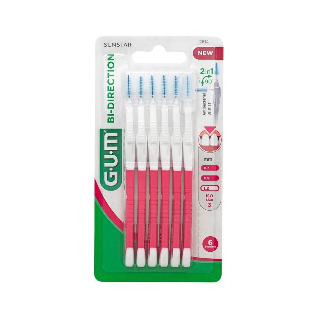 GUM Brossettes Interdentaires Bi-Directionnelles - Fines 1.2MM