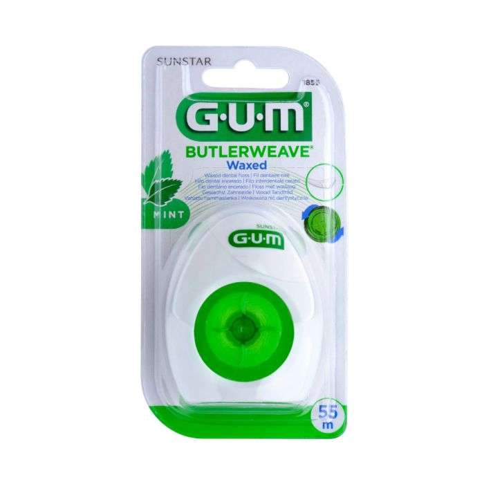GUM Butlerweave Fil Dentaire Ciré Mentholé 1855