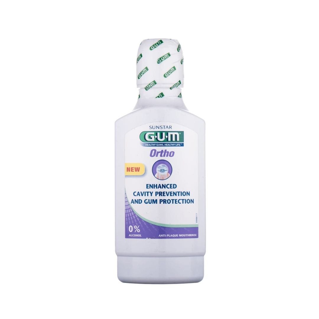 GUM ORTHO Bain de Bouche Anti-Plaque Fluoré 300ml