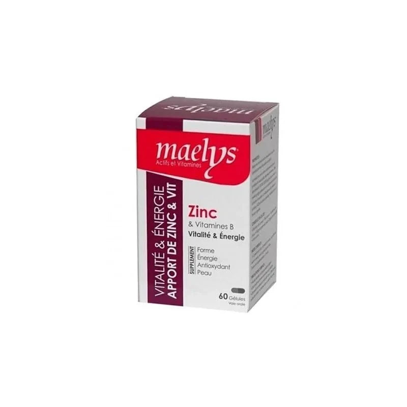 Maelys Zinc et Vitamines B - 60 Gélules