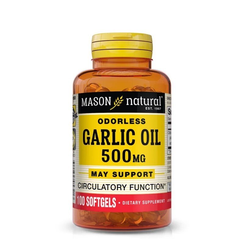 Mason Natural Garlic Oil 500 mg - 100 Gélules