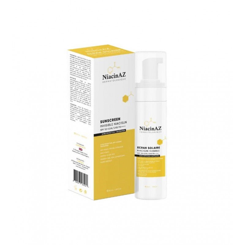 NiacinAZ Niacisun Écran Solaire Invisible SPF50+ 50ml