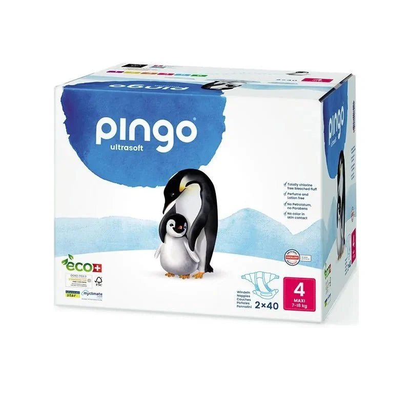 Pingo Couches Écologiques Jetables Maxi Taille 4 (7-18kg) - 40pcs