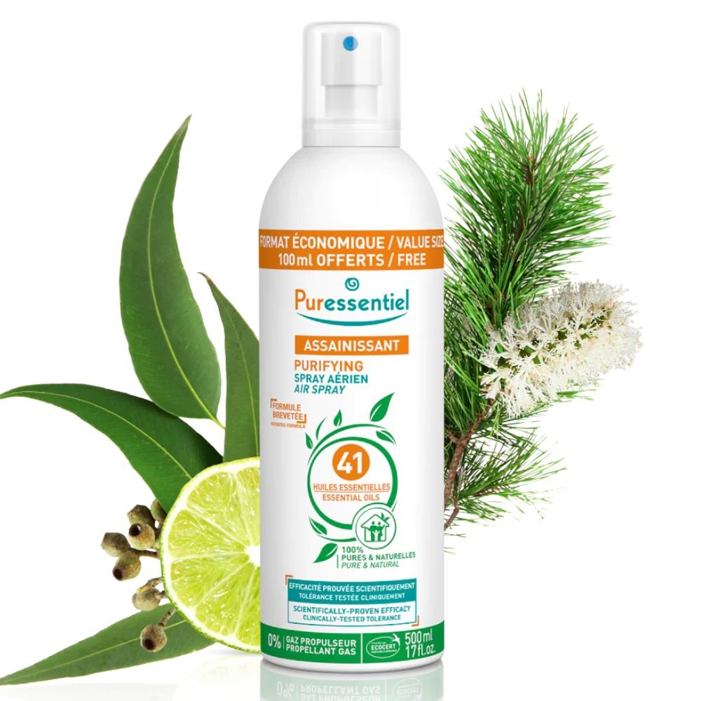 Puressentiel Assainissant Spray Aérien 500 ml - 41 Huiles Essentielles Premium