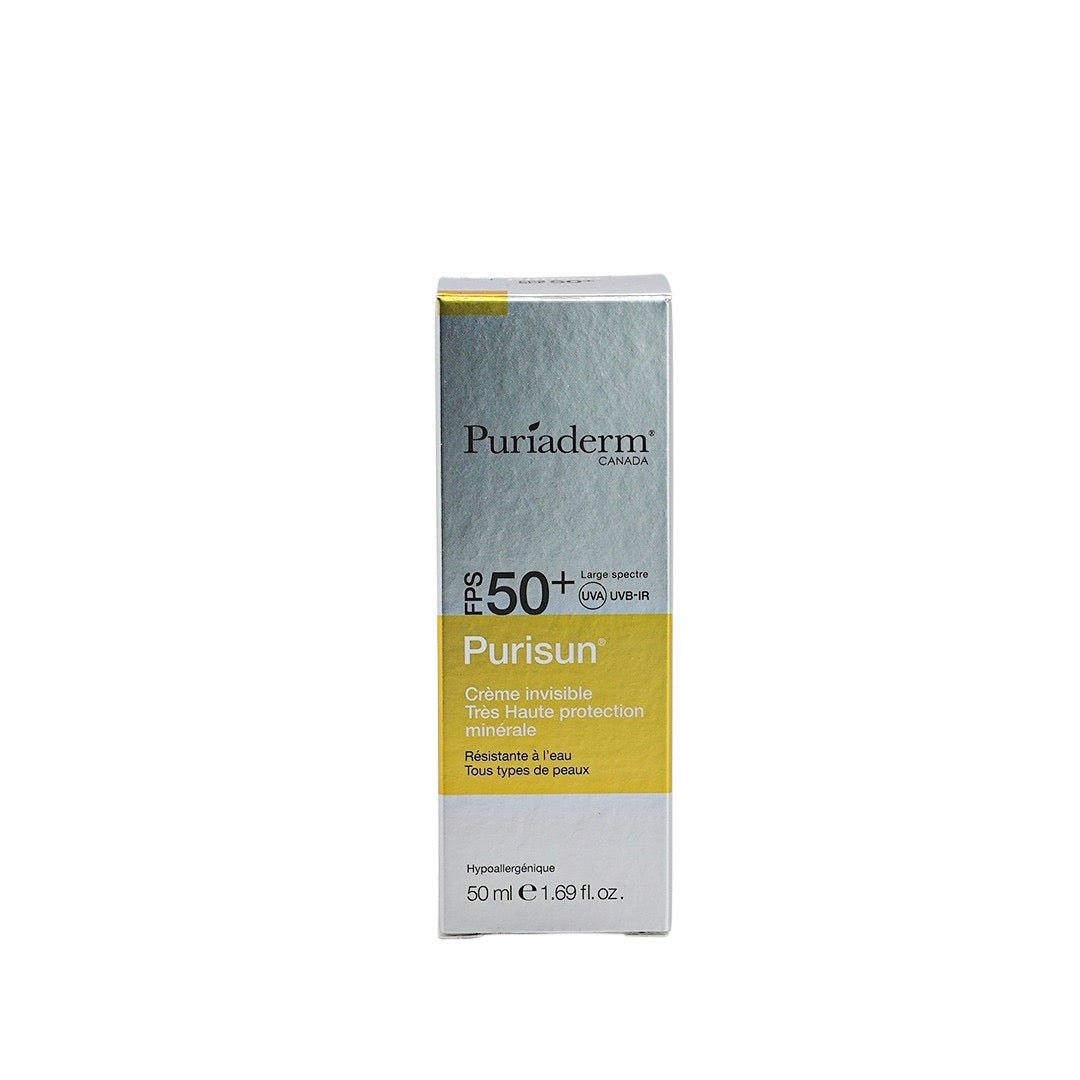 Puriaderm Purisun Crème Solaire Invisible SPF50+ 50ml