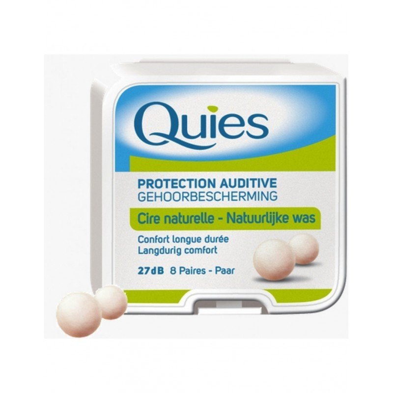 Quies Protection Auditive en Cire Naturelle, 8 Paires