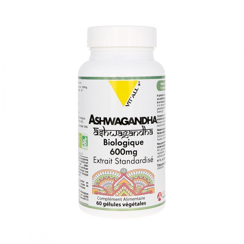Vitall+ Ashwagandha 600mg Bio - 60 Gélules Adaptogènes