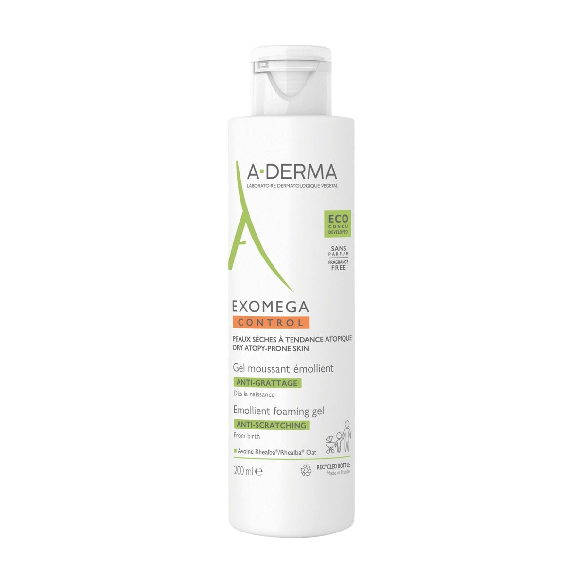 A-Derma Exomega Control Gel Moussant Émollient 200ml
