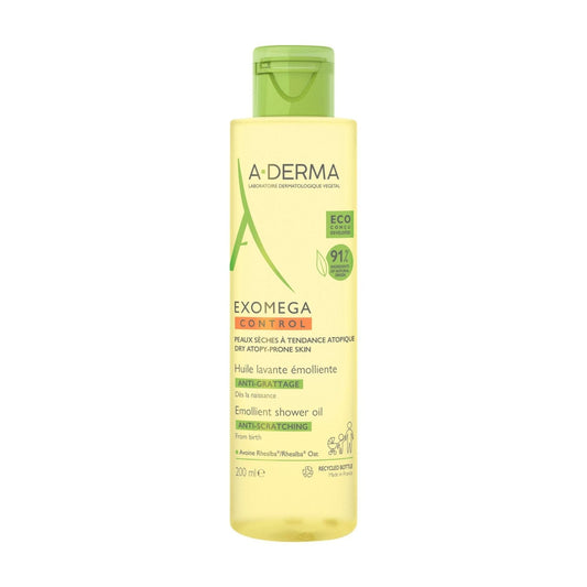A-Derma Exomega Control Huile Lavante Émolliente Anti-Grattage 200ml