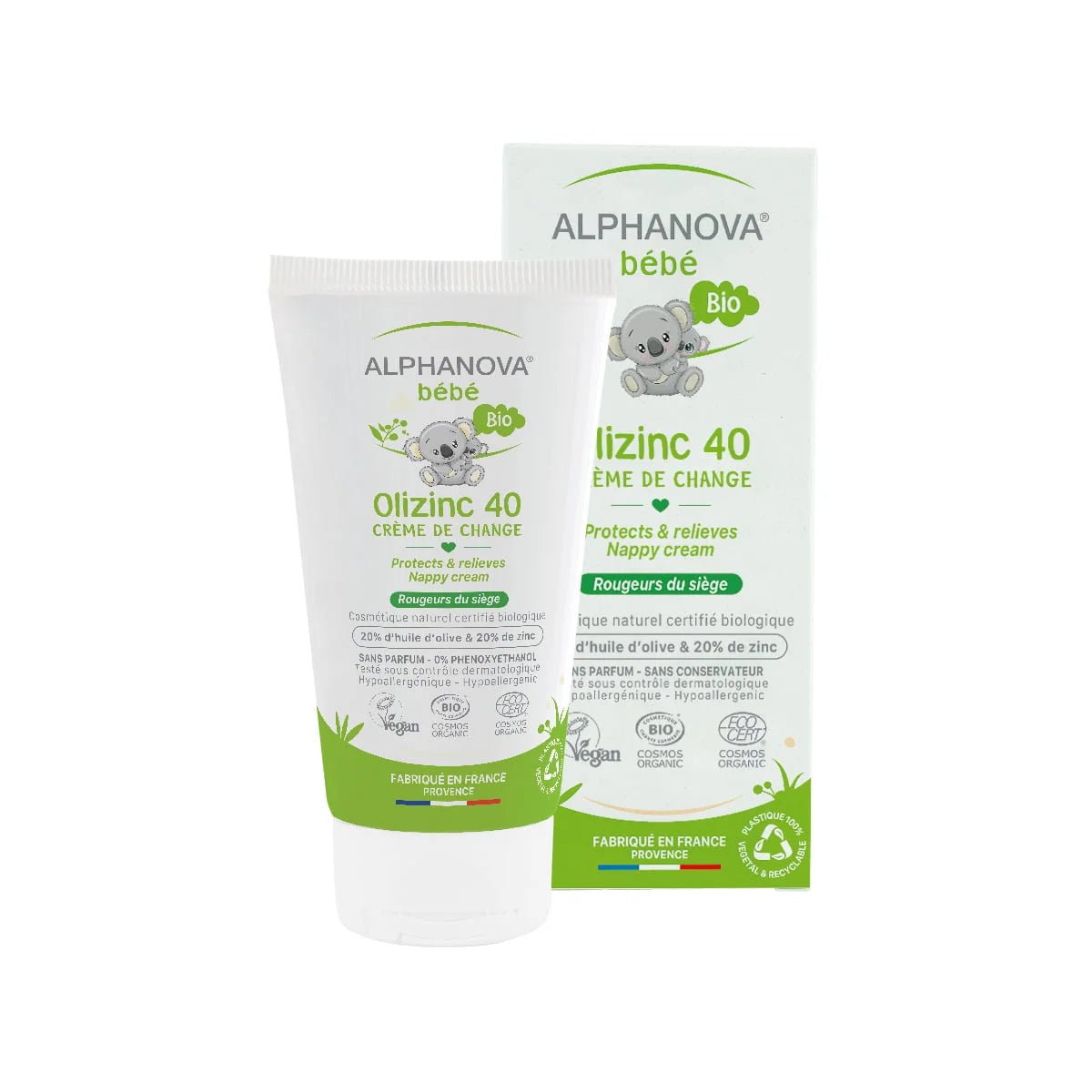 Alphanova OLIZINC 40 Crème de Change Bébé 50g