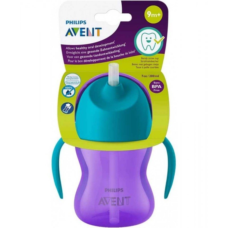 Avent Tasse à Paille Ergonomique - 200 ml, 9 Mois et Plus