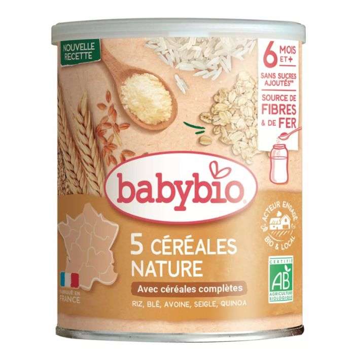 Babybio Céréales 5 Grains Bio pour Bébé 6 Mois+
