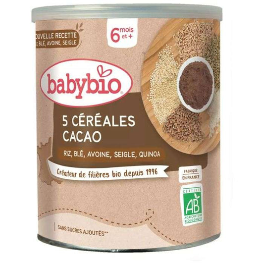 Babybio Céréales Bio Multicéréales au Cacao 220G