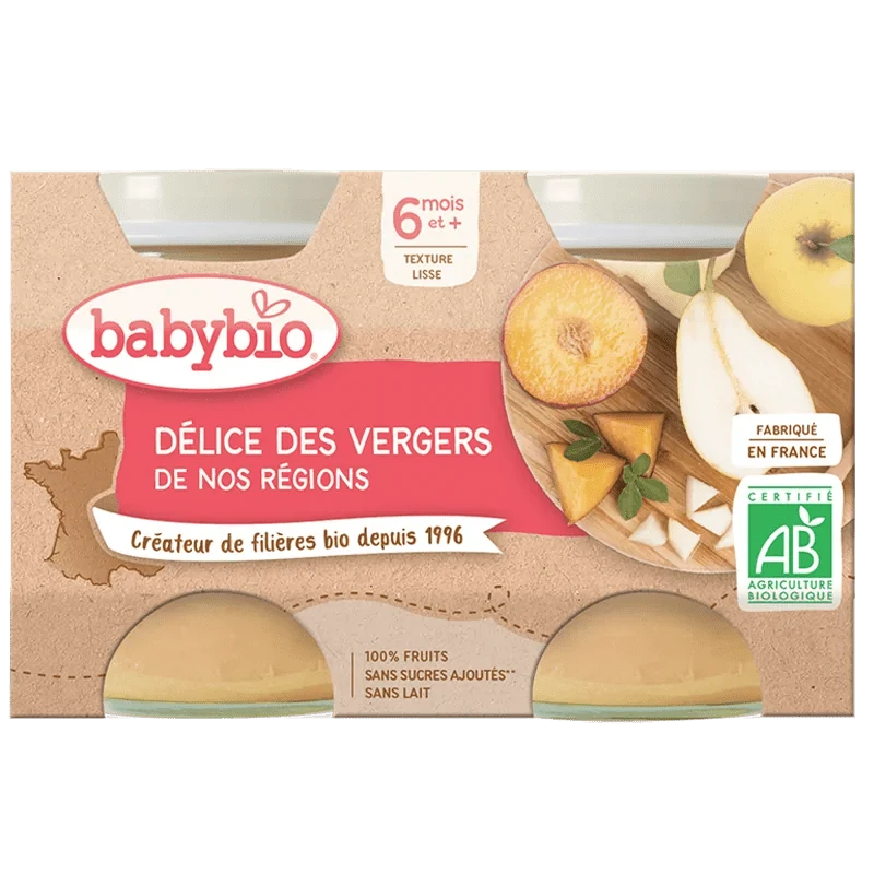 Babybio Délice des Vergers - Potion Fruitée 2x130G