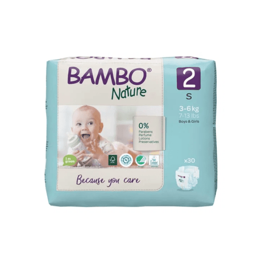 Bambo Nature Couches Écologiques Taille 2, 3-6 kg, 30 unités