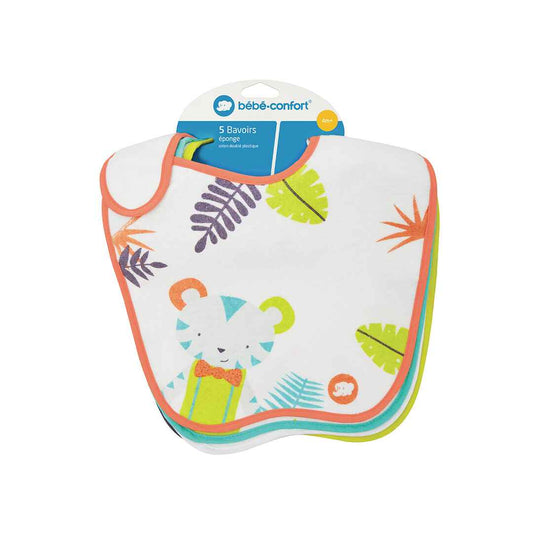 Bébé Confort Bavoirs Éponge Jungle Vibes Lot de 5
