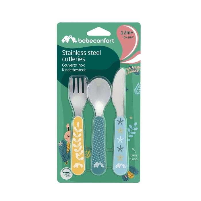 Bébé Confort Set de Couverts en Inox Ergonomiques +12 Mois
