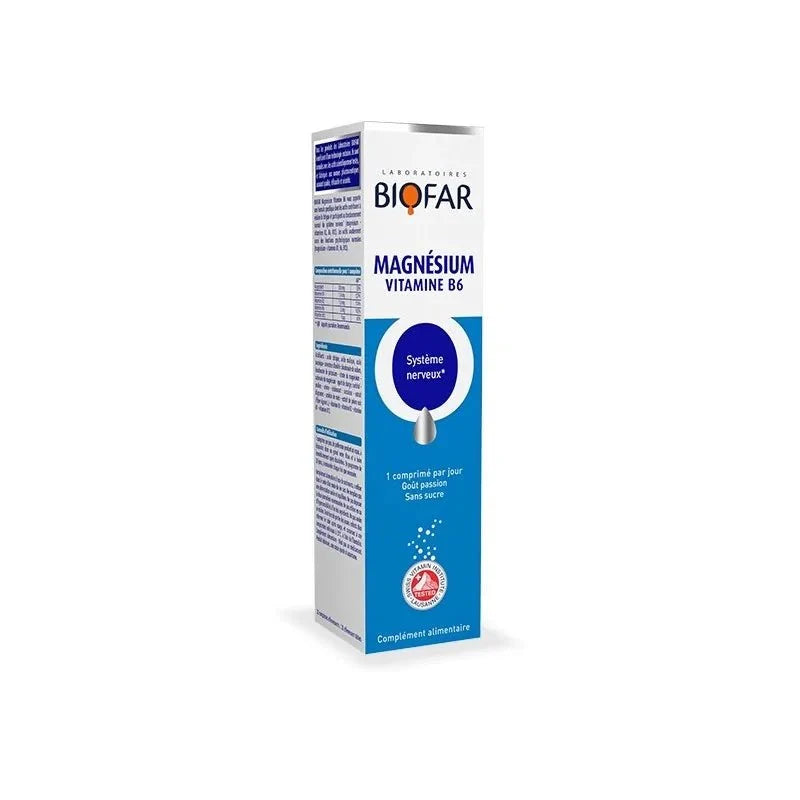 Biofar Magnésium Vitamine B6 - 20 Comprimés Effervescents