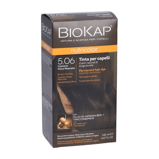 BIOKAP Nutricolor 5.06 Châtain Noix de Muscade - Teinture Naturelle Cheveux