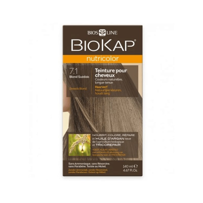 BIOKAP Nutricolor 7.1 Blond suédois Coloration Permanente