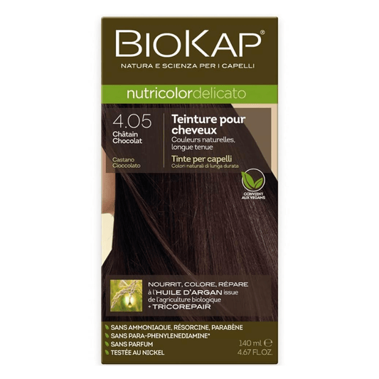 BIOKAP Nutricolor Delicato 4.05 Châtain Chocolat - Coloration Naturelle