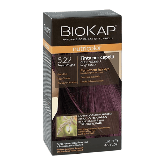 Biokap Nutricolor Permanent Hair Color 5.22 Rouge Prune