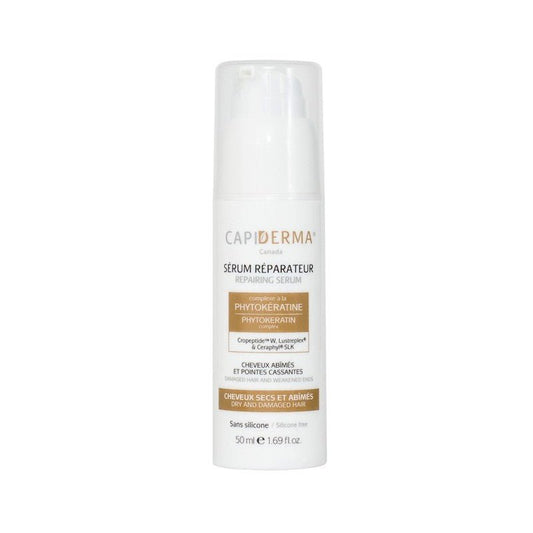 Capiderma Sérum Réparateur Cheveux Abîmés et Pointes Cassantes 50ml