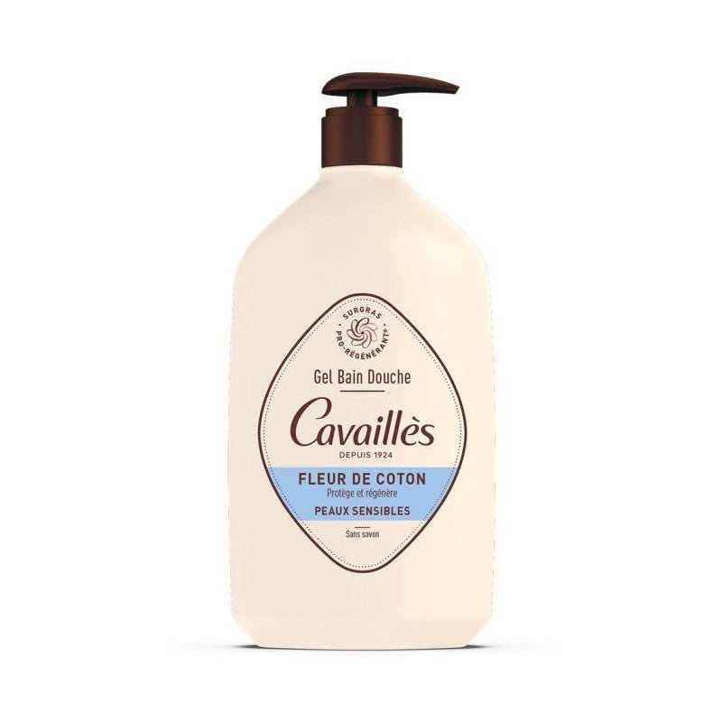 Cavaillès Gel Bain Douche Surgras Fleur de Coton 1L