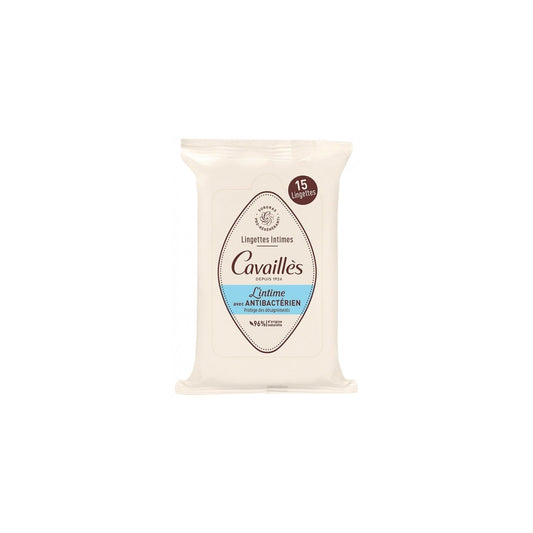 Cavaillès Lingettes Intimes Antibactériennes Thym 15 unités