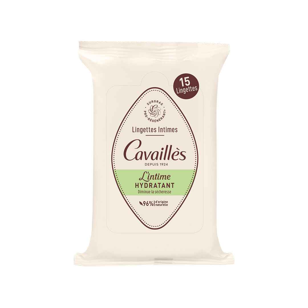 Cavaillès Lingettes Intimes Hydratantes Spécial Sécheresse - 15 unités