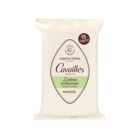 Cavaillès Lingettes Intimes Hydratantes Spécial Sécheresse - 15 unités