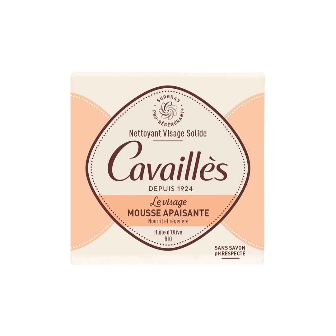 Cavaillès Mousse Apaisante Nettoyant Visage Solide 70g