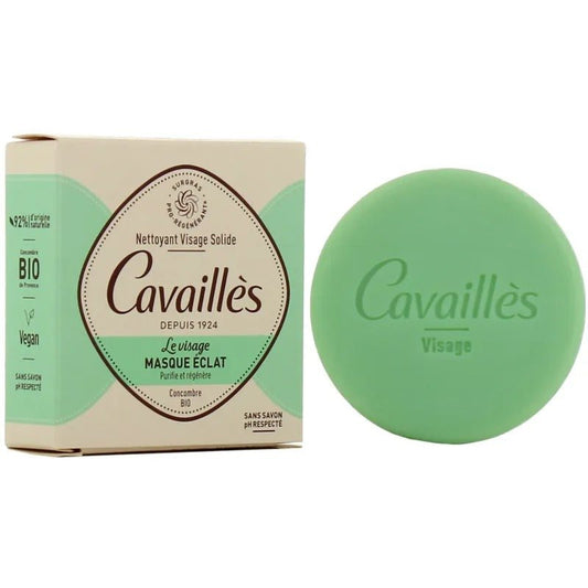 Cavaillès Nettoyant Visage Solide & Masque Éclat Concombre BIO
