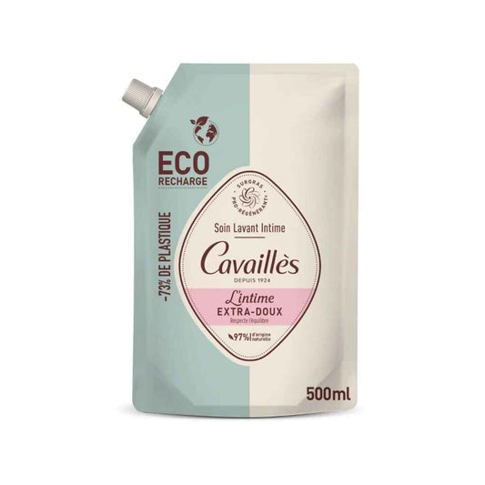 Cavaillès Soin Lavant Intime Extra-Doux Éco-Recharge 500 ml
