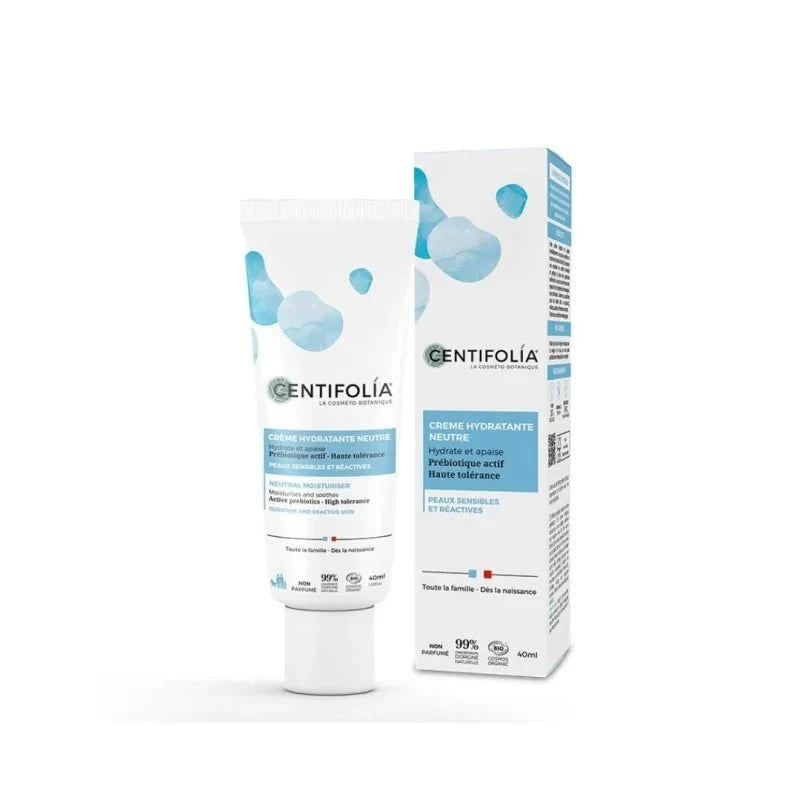 Centifolia Crème Visage Hydratante Neutre Bio avec Prébiotiques - 40ml