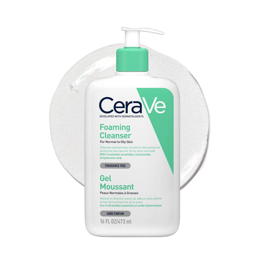 CeraVe Gel Moussant Nettoyant pour Peaux Normales à Grasses - 473ml