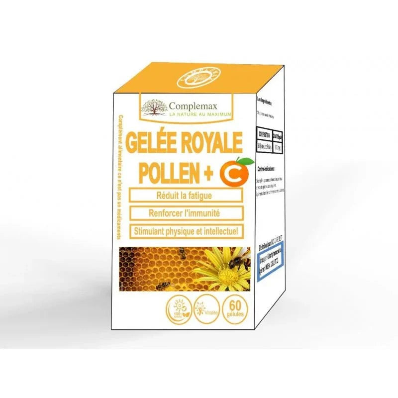 COMPLEMAX Gelée Royale Pollen et Vitamine C - 60 Gélules