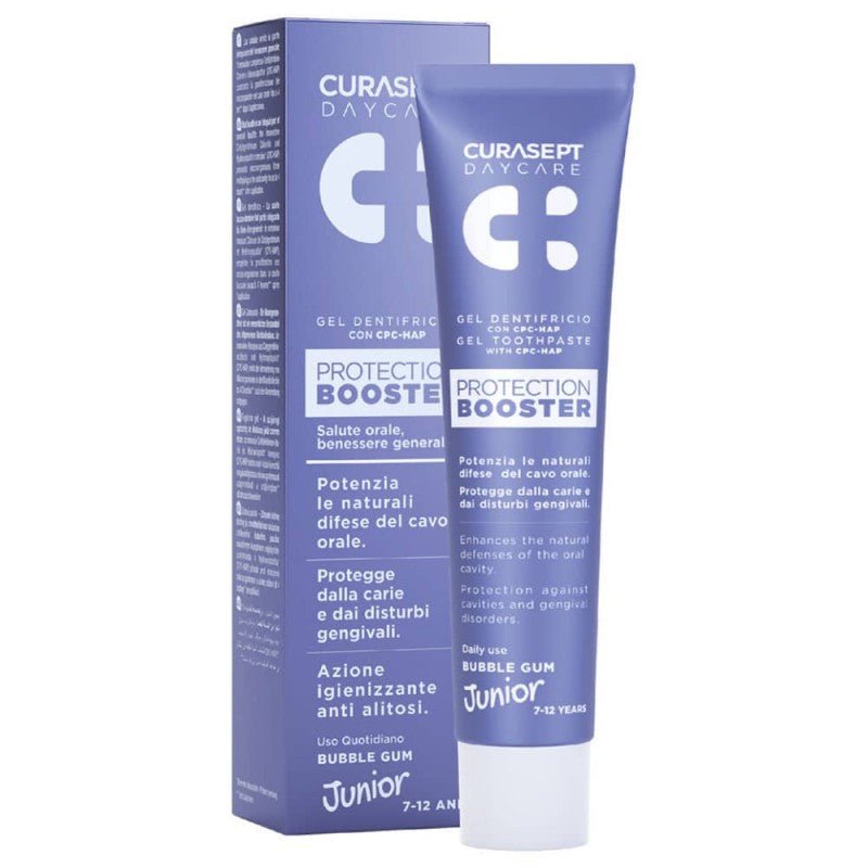 CURASEPT Daycare Dentifrice Protection Booster Junior 7-12 ans Bubble Gum