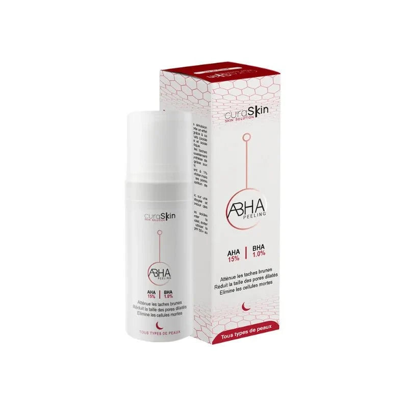 CuraSkin ABHA Peeling 15% AHA 1% BHA - Solution Exfoliante Lumineuse
