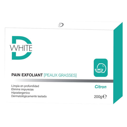 D-White Savon Exfoliant Citron pour Peaux Grasses – 200g