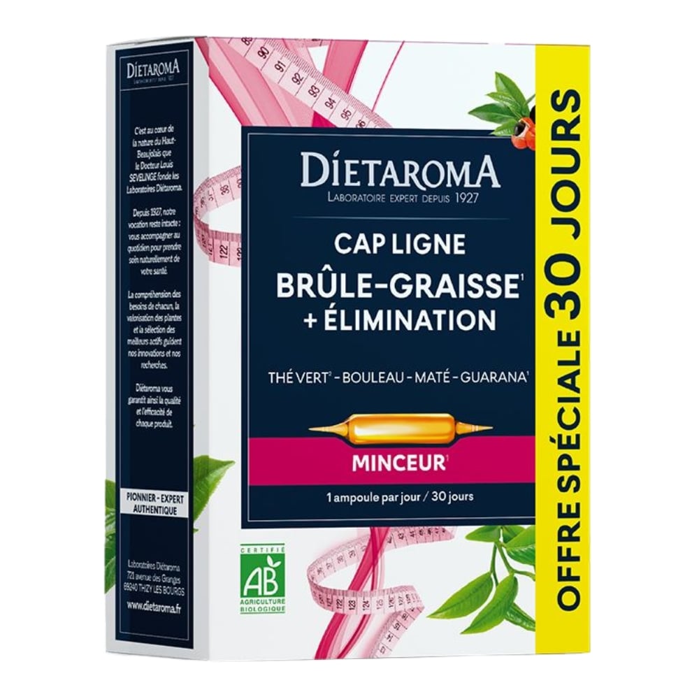 Dietaroma Cap Ligne Brûle-Graisse Bio - 30 Ampoules