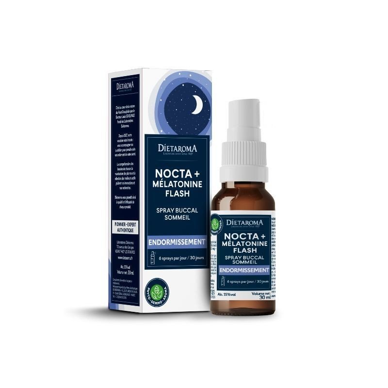 Dietaroma Nocta+ Mélatonine Flash Spray Buccal Sommeil 30ml