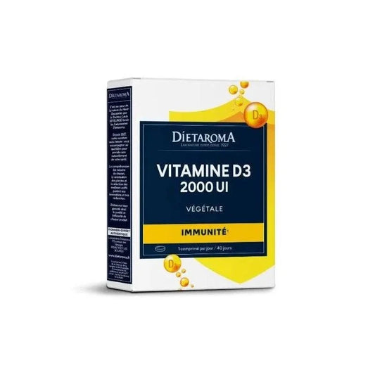 Dietaroma Vitamine D3 Végétale 2000UI - 40 Comprimés